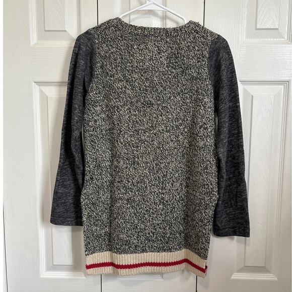 Roots Cabin Wool Blend Contrast Sleeve Tunic Length Sweater XS - Picture 5 of 8